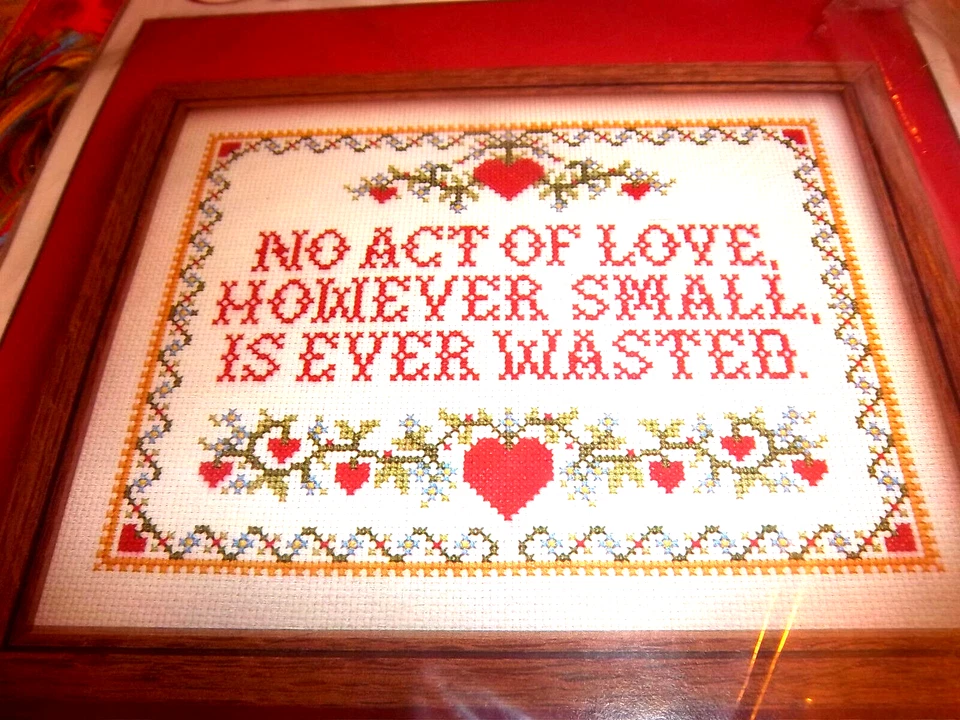 Counted Cross Stitch Loving Thoughts Sampler From Current 8 X 10