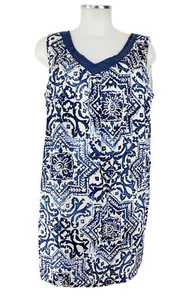 Marc Aurel Kleid 42 blau weiß Hängerchen kurz weit wie neu - Bild 1 von 4
