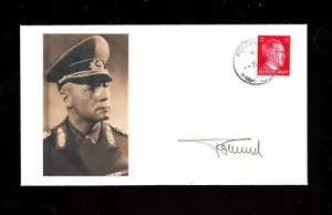 Erwin Rommel Sammlerumschlag mit echter Hitler Briefmarke 1941 *A587 - Bild 1 von 1