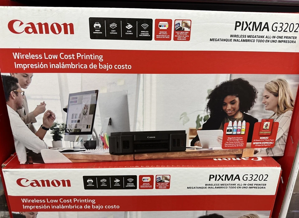 Canon PIXMA G3202 Wireless MegaTank All-In-One Printer with Copier and Scanner - Image 1 of 1