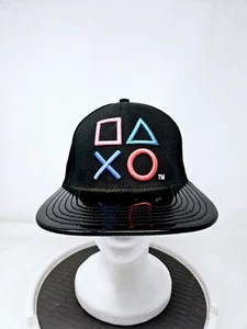 Black Playstation Embroidered Hat Bioworld Adjustable Cap Unisex Shiny Visor - Picture 1 of 8