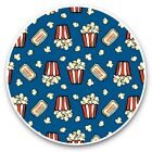 2 x Vinyl Stickers 30cm - Cinema Films Popcorn Pattern DVD  #44613