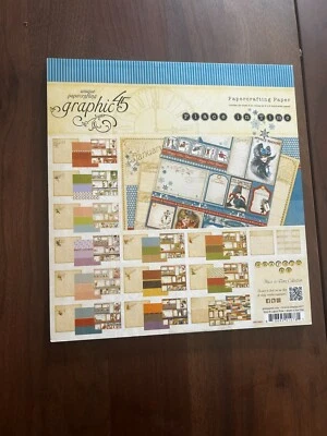 Graphic 45 Place In Time Papercrafting Paper Pad 8x8 Un-used  26 Sheets - Image 1 of 4