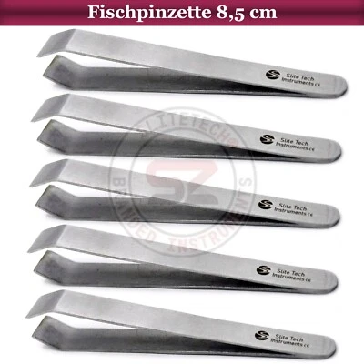 5x Fischpinzette Grätenpinzette Fischgrätenpinzette Grätenzange Pinzette 8,5 cm - Bild 1 von 4