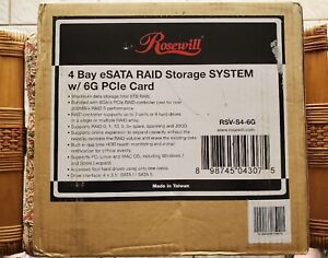Rosewill RSV-S4-6G 4-Bay eSATA RAID Storage Enclosure w/6G PCIe Card...NEW!