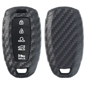 Para HYUNDAI Palisade Elantra 5 Botones Control Remoto Llavero Inteligente Fibra de Carbono Estuche Cubierta - Imagen 1 de 7