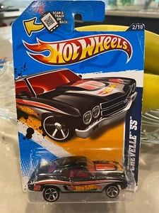 2012 Hot Wheels 172/247 HW Racing '70 Chevelle SS 2/10 - Black - Picture 1 of 1