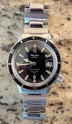 1960s Wyler Lifeguard model 4183/6D-1168M Dynawind Heavy Duty 660 Incaflex Dive - Image 1 of 4