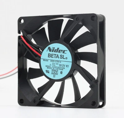 NIDEC D08R-12TM14 8015 DC12V 0.13A 8cm cooling fan - Image 1 of 4