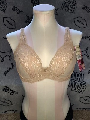 Sujetador con aros Floralace By Delicates vintage nuevo con etiquetas talla 34C - beige desierto arena Foto 1 de 4
