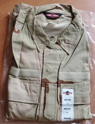 Tru-Spec BDU Combat Shirt Camouflage Men’s Size Medium Long Militaria New