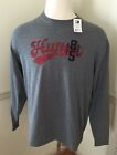 NWT Men's Tommy Hilfiger Gray Long Sleeve L/S Tee T Shirt Large Lg Spelled Out