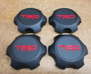 Toyota TRD Matte Black Center Cap Set Tacoma 4Runner FJ Cruiser PTR20-35111-BK - Picture 1 of 5