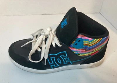 DC Skateboarding Women's Mid Top Graffik Black University Shoes Sneakers Size 9 - Image 1 of 4