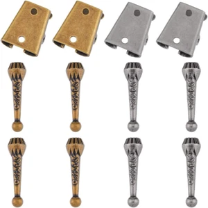 Iron Bolo Tie Parts Kit with Tips, End Caps, Slide Clasp, and Cord Ends - Picture 1 of 12