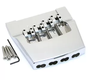 Brand new 4 string Hipshot Rickenbacker replacement chrome brass bridge - Foto 1 di 1