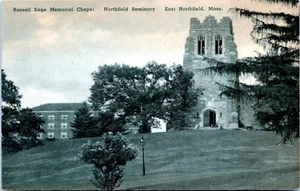Postal de 1910 East Northfield MA Northfield Seminary Russel Sage Chapel EO - Imagen 1 de 2