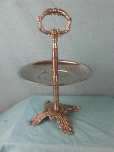 Gebäcktteller Tablett Dreifuß Messing Etagere Tischtablett Orient Antik 15e1 - Bild 1 von 9