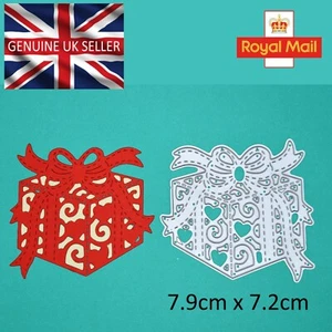 Geschenk mit Schleife Metall Stanzformen Kartenherstellung Scrapbooking *** UK-VERKÄUFER *** C6 - Bild 1 von 4