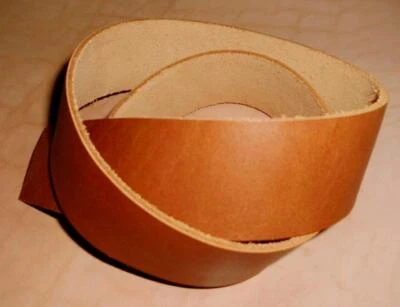 GS-LEATHER Leder COGNAC BRAUN RIEMEN Stärke⌀2mm Flachriemen Gürtelriemen Basteln Punzieren