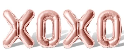 XOXO Letter Balloon Banner - DIY Engagement Party or Wedding Decorations - Image 1 of 4