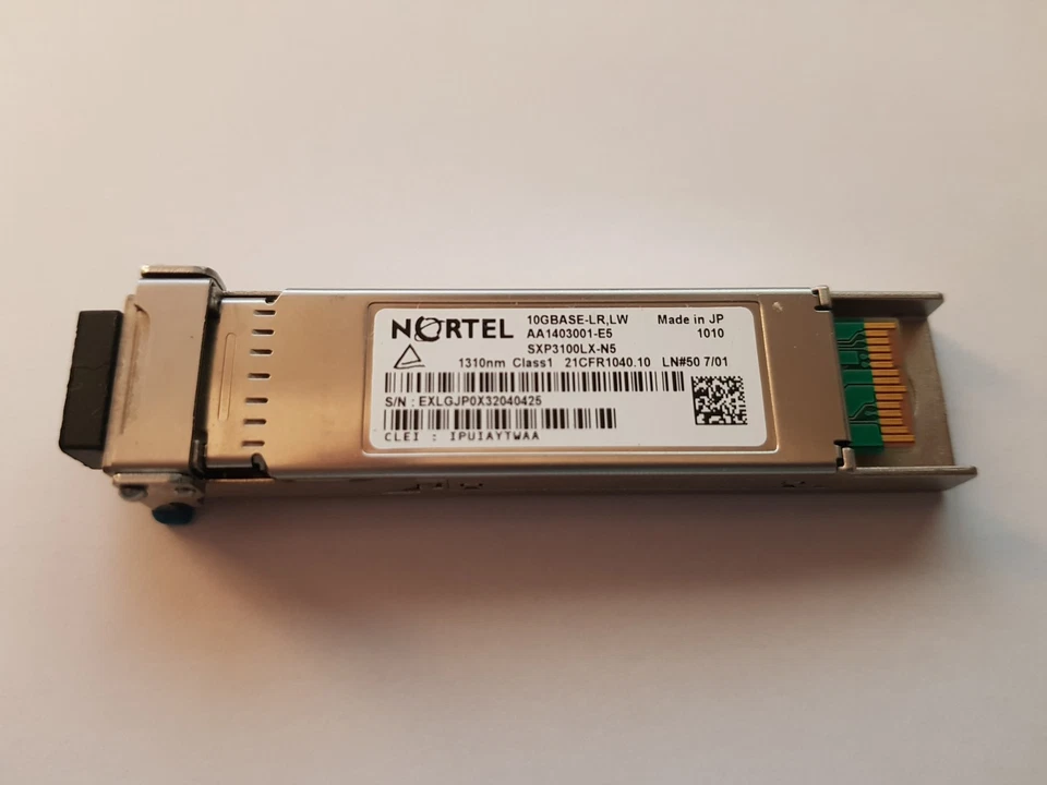 Nortel Avaya 10GBASE-LR,LW XFP LC 1310nm AA1403001-E5 SXP3100LX-N5 - Image 1 of 1