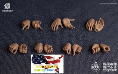 1/6 Worldbox Male Hands Type 2.0 Accessory For 12'' male Figure Phicen ❶USA❶ - Image 1 of 4