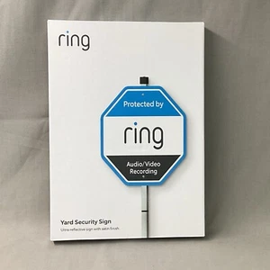 Home Ring Security Yard Sign 4 Double Sided With Aluminum Pole - Picture 1 of 7