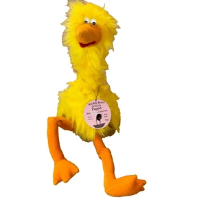 Knobby Knie gelber Strauß großer Vogel Vintage '97 Handstabpuppe, 30 Zoll - Bild 1 von 13