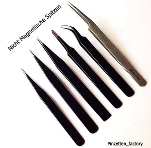6er ESD Pinzetten Set, Antimagnetische Spitzen, Antistatisch, Mattpoliert, NEU - Bild 1 von 5