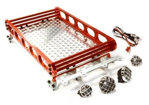 Realistic 1/10 Scale Alloy Luggage Tray 188x110x38mm with 4 LED Spot Light Set - Picture 1 of 1