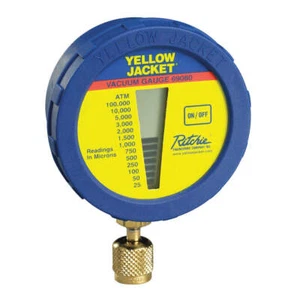 YELLOW JACKET 69080 Vacuum Gauge, LCD, Brass, Visual 9XGJ8 - Picture 1 of 2