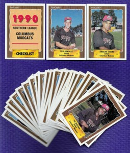 1990 PROCARDS SOUTHERN LEAGUE COLUMBUS MUDCATS LUIS GONZALEZ ANDUJAR CEDENO SET