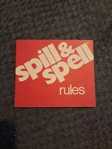 Vintage 1966 Parker Brothers Spill and Spell Game Replacement Instructions - Picture 1 of 3