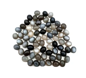 Lote de piedras preciosas sueltas ovaladas de piedra lunar gris natural 26 piezas 9x11 mm 100 quilates - Imagen 1 de 3