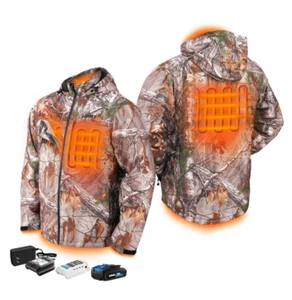 HART 20-Volt Heated Jacket Kit Realtree Xtra Camouflage W/ Batt & Charger Men's - Picture 1 of 3