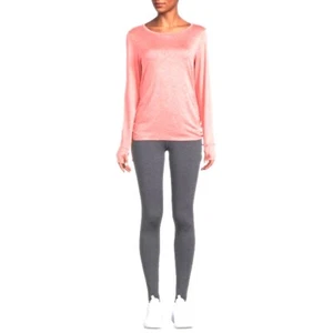 Avia Women’s Performance T-Shirt with Long Sleeves, Orange, XL 16-18 - Picture 1 of 5