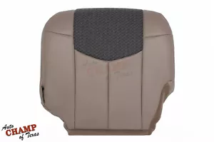 Chevy Avalanche 2002 - cubierta de asiento de cuero inferior del lado del conductor tostado con inserto de tela - Imagen 1 de 12