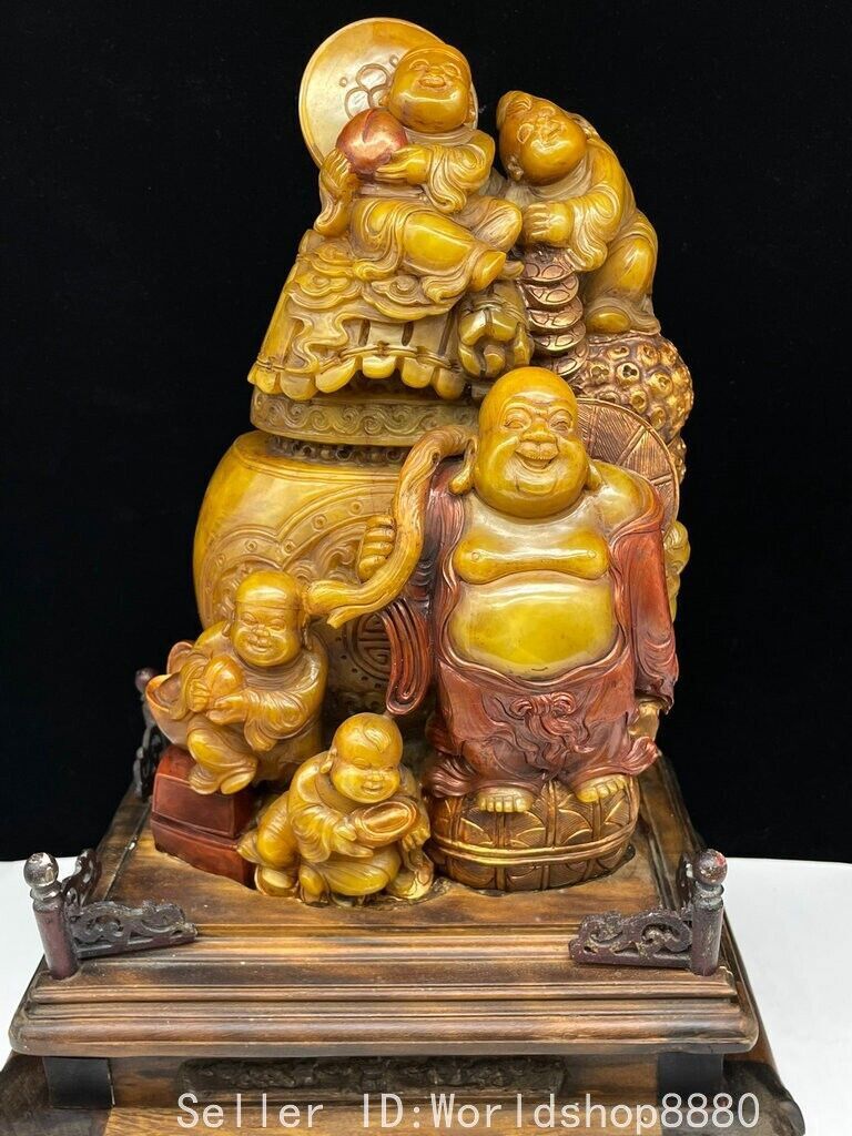 中国风黄色佛像和寿山石主雕像| eBay 中国风黄色佛像和寿山石主雕像| eBay