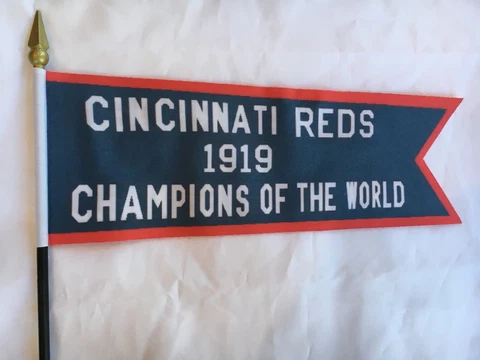 Cincinnati Reds  World Series Championship Banner 1919  Mini Desk Flag 3" x 7" Cover
