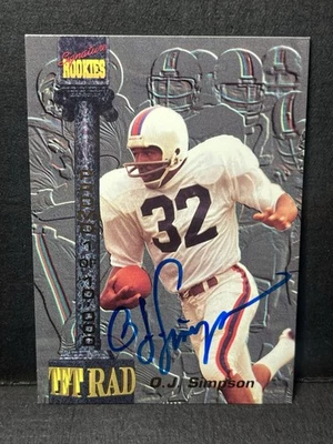OJ Simpson Auto 1994 Signature Rookies On Card Bills Tft Rad Autograph - Image 1 of 3