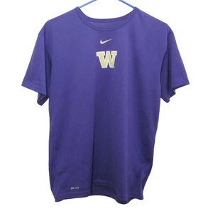 Washington Huskies Boys XL Nike Purple Short Sleeve College Logo T-Shirt Dri-Fit - Picture 1 of 5