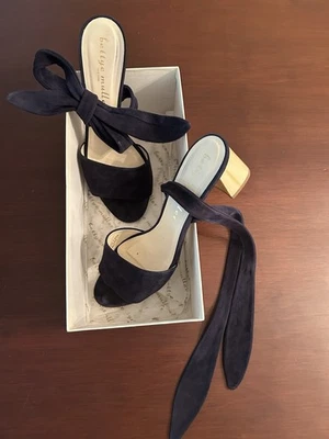 Sapatos de camurça BETTY MULLER Essence designer alça no tornozelo 38 (EUA 7.5) lindos - Imagem 1 de 4