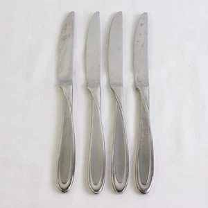 Oneida Silver Velour Pattern 4-Piece Set Dinner Knives Stainless 9.5 Inches - Picture 1 of 5