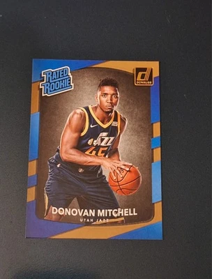 Donovan Mitchell 2017-18 Donruss Rated Rookie Card #188 RC Cleveland Cavaliers - Image 1 of 2