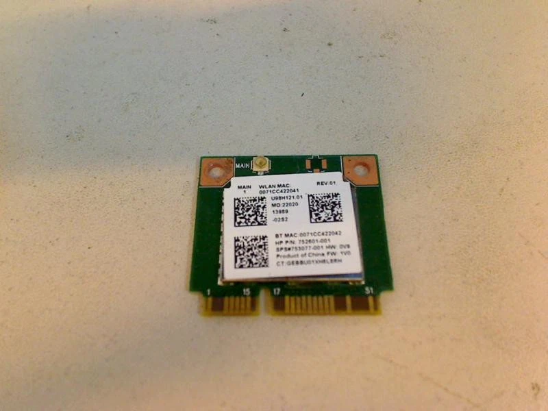 Wlan W-Lan WiFi Karte Board Modul Platine HP Pavilion 15-p121ng - Bild 1 von 1