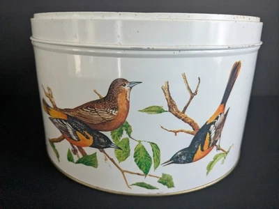 Almacenamiento de semillas de pájaros/aves de hojalata Shabby Chic de colección Foto 1 de 4