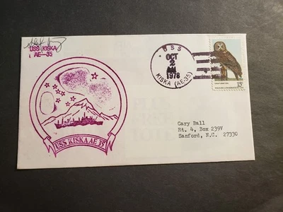 Ammo Ship USS KISKA AE-35 Naval Cover 1978 SIGNED Cachet - Image 1 of 2