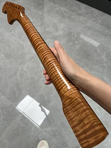 AAAAA Rosewood Large headstock 21Frets Roasted Flame maple Electric guitar neck - Picture 1 of 9