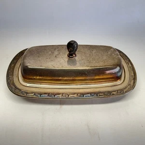 Vintage Silver Plated Butter Dish With Glass Insert and Lid - Picture 1 of 13
